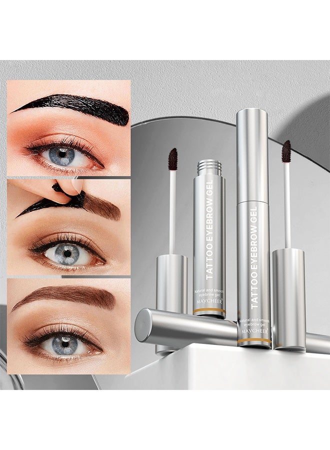 مايتشير جل تحديد الحواجب بالتاتو، صبغة تقشر لفترة طويلة وسهلة الاستخدام، صبغة تقشر تدوم 3 أيام، جل تحديد الحواجب بالتاتو مقاوم للماء ومضاد للتلطيخ، صبغة تقشر #01 أحمر بني مخملي - Image 2